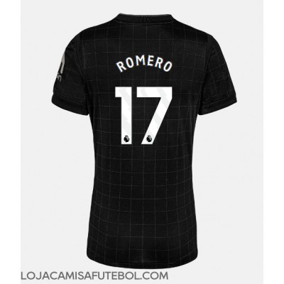 Camisa de Futebol Tottenham Hotspur Cristian Romero #17 Equipamento Secundário Mulheres 2025-26 Manga Curta Camisa de Futebol Tottenham Hotspur Cristian Romero #17 Equipamento Secundário Mulheres 2025-26 Manga Curta